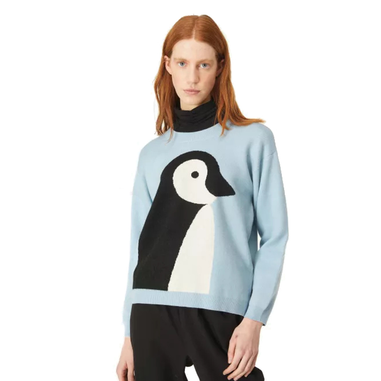 Compañía Fantástica Women's Penguin Print Jacquard Knit Jumper